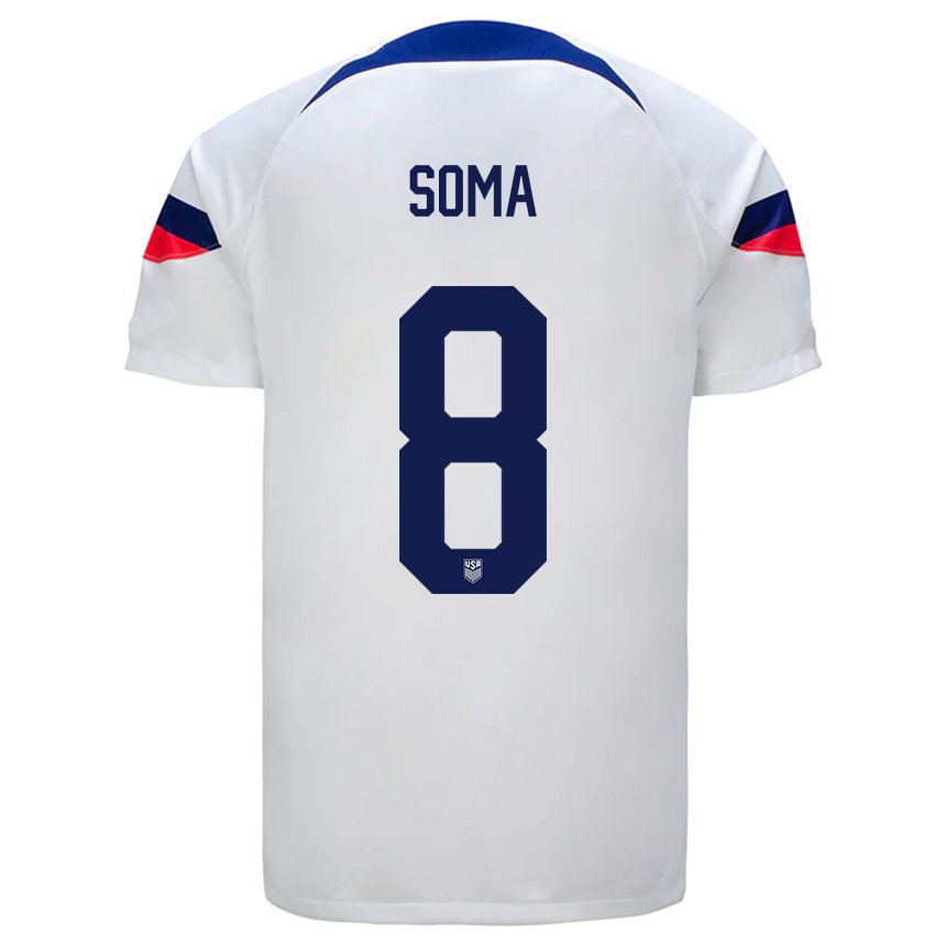 Kinder Us-amerikanische Pedro Soma #8 Weiß Heimtrikot Trikot 22-24 T-shirt Österreich