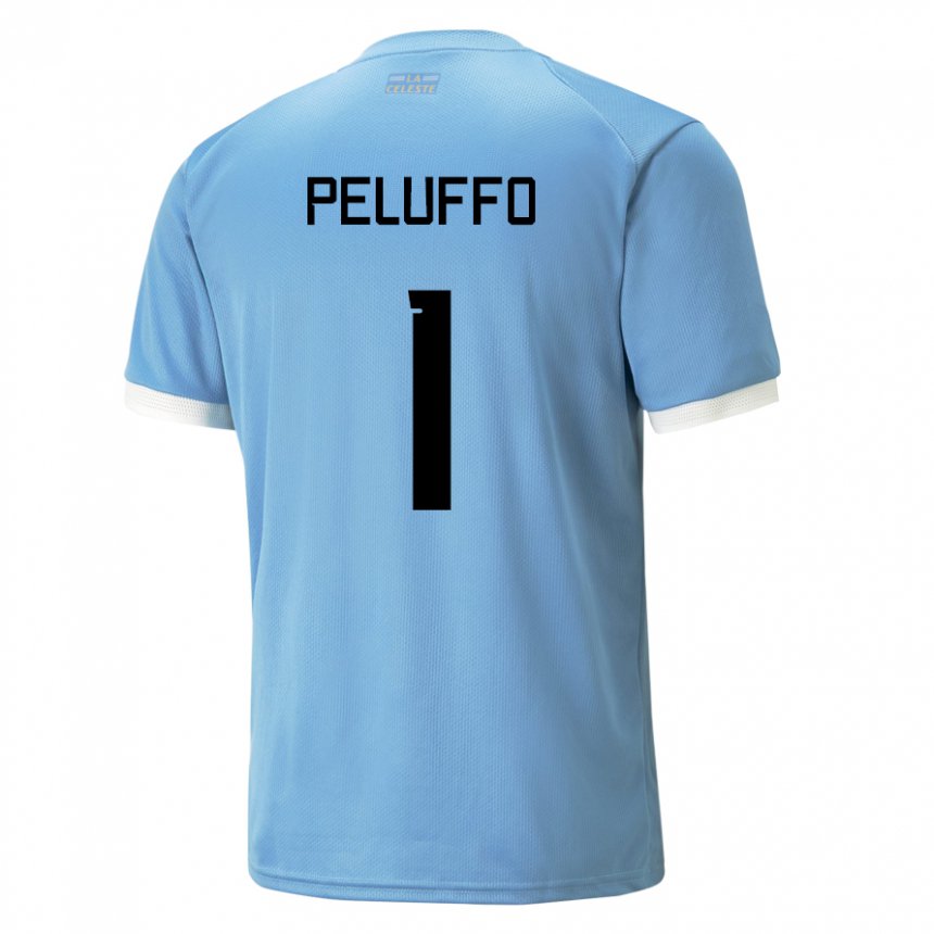 Kinder Uruguayische Daniel Peluffo #1 Blau Heimtrikot Trikot 22-24 T-shirt Österreich