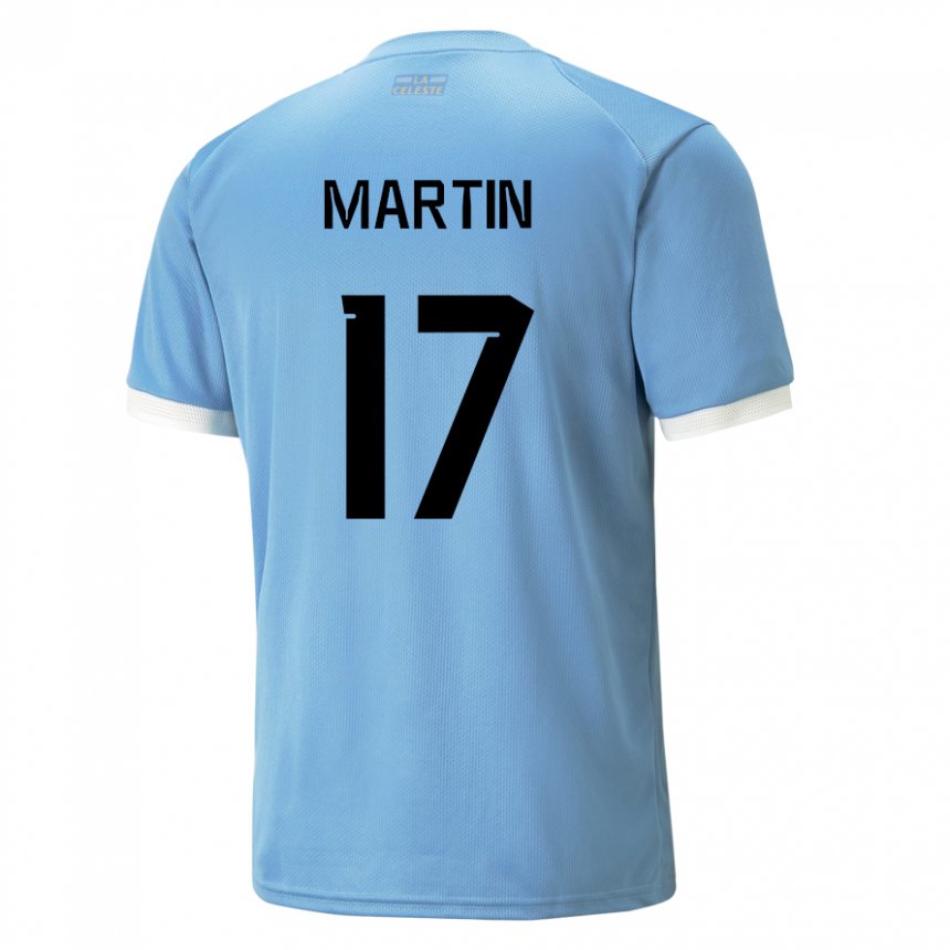 Kinder Uruguayische Juan Martin #17 Blau Heimtrikot Trikot 22-24 T-shirt Österreich