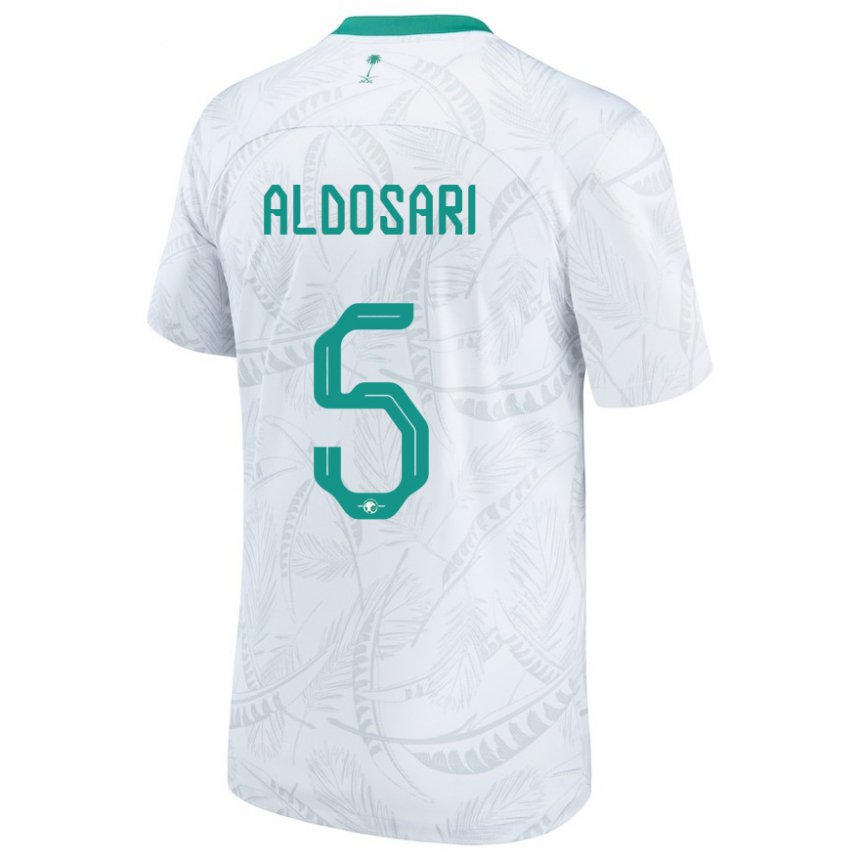 Kinder Saudi-arabische Mohammed Aldosari #5 Weiß Heimtrikot Trikot 22-24 T-shirt Österreich