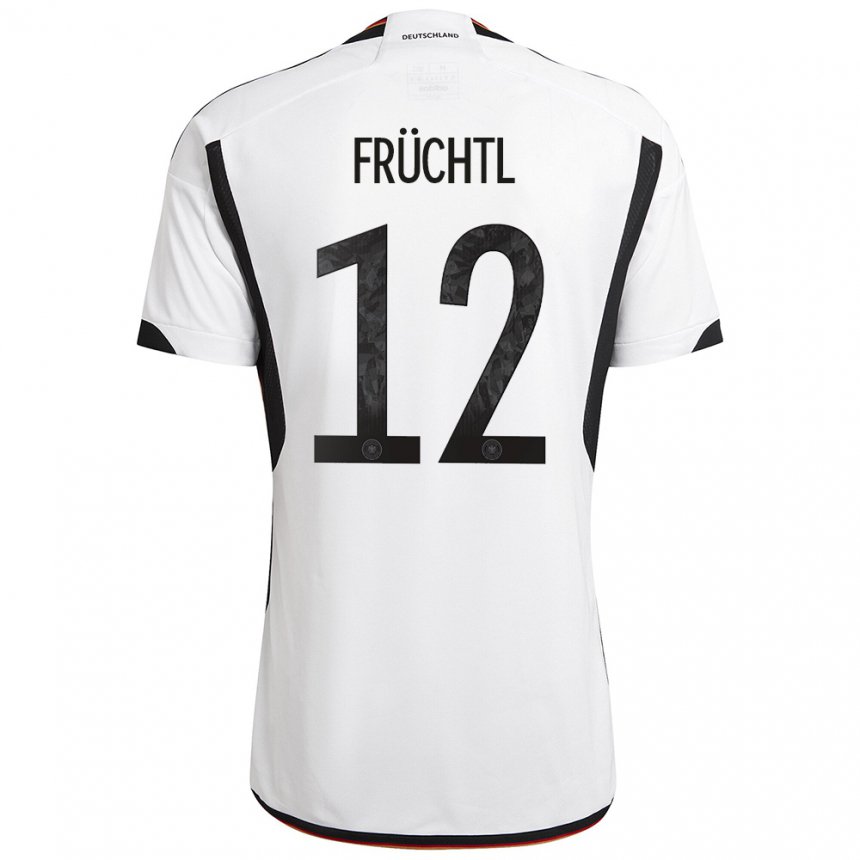 Kinder Deutsche Christian Fruchtl #12 Weiß Schwarz Heimtrikot Trikot 22-24 T-shirt Österreich