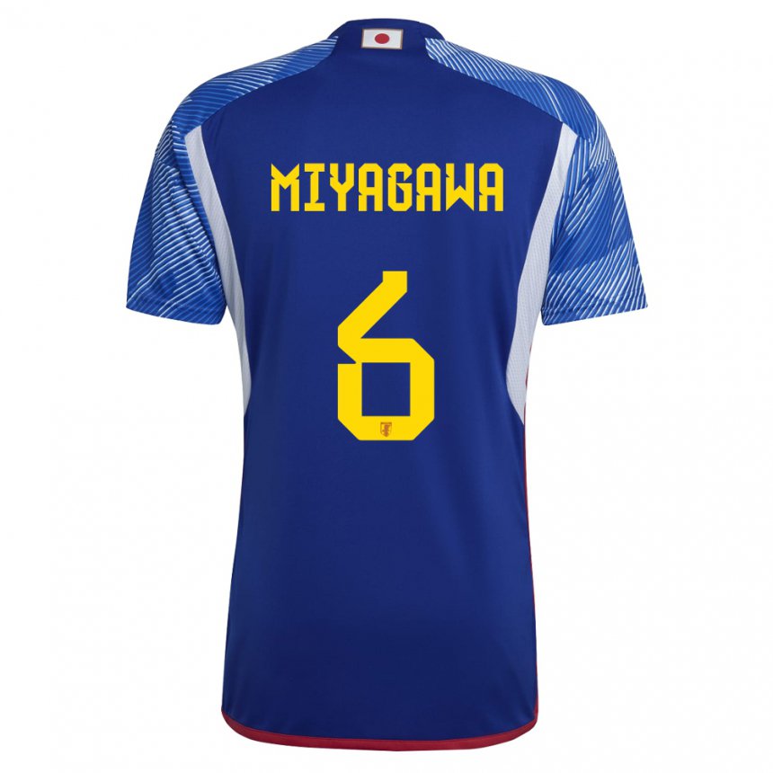 Kinder Japanische Asato Miyagawa #6 Königsblau Heimtrikot Trikot 22-24 T-shirt Österreich