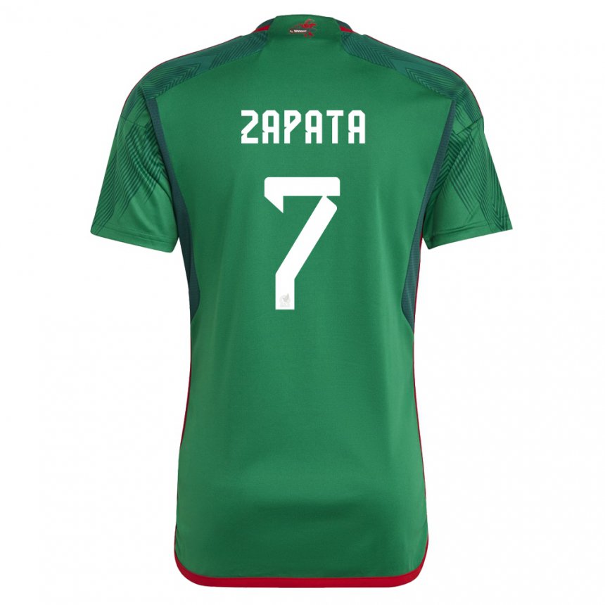 Kinder Mexikanische Angel Zapata #7 Grün Heimtrikot Trikot 22-24 T-shirt Österreich