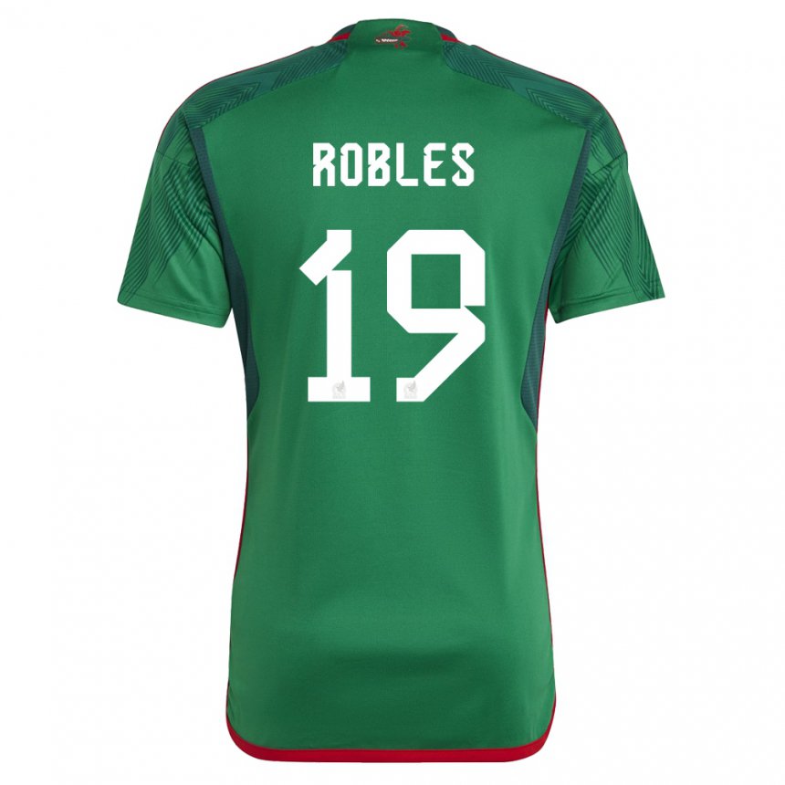 Kinder Mexikanische Angel Robles #19 Grün Heimtrikot Trikot 22-24 T-shirt Österreich