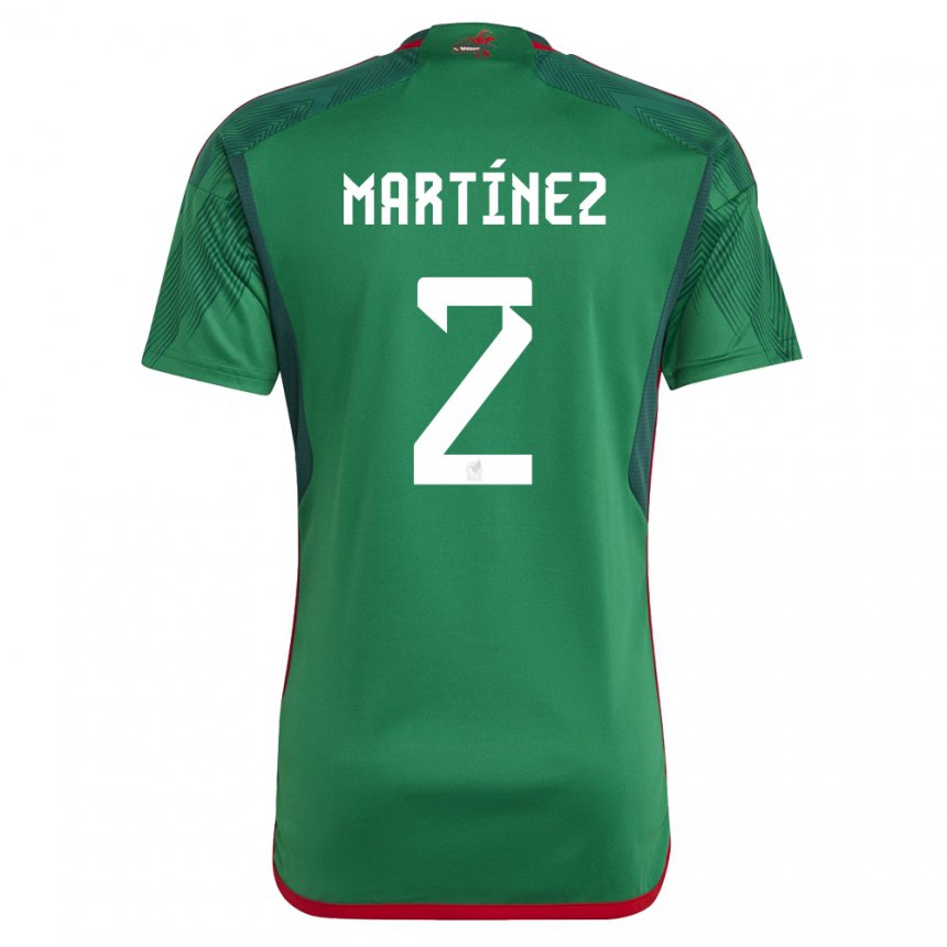 Kinder Mexikanische Emilio Martinez #2 Grün Heimtrikot Trikot 22-24 T-shirt Österreich