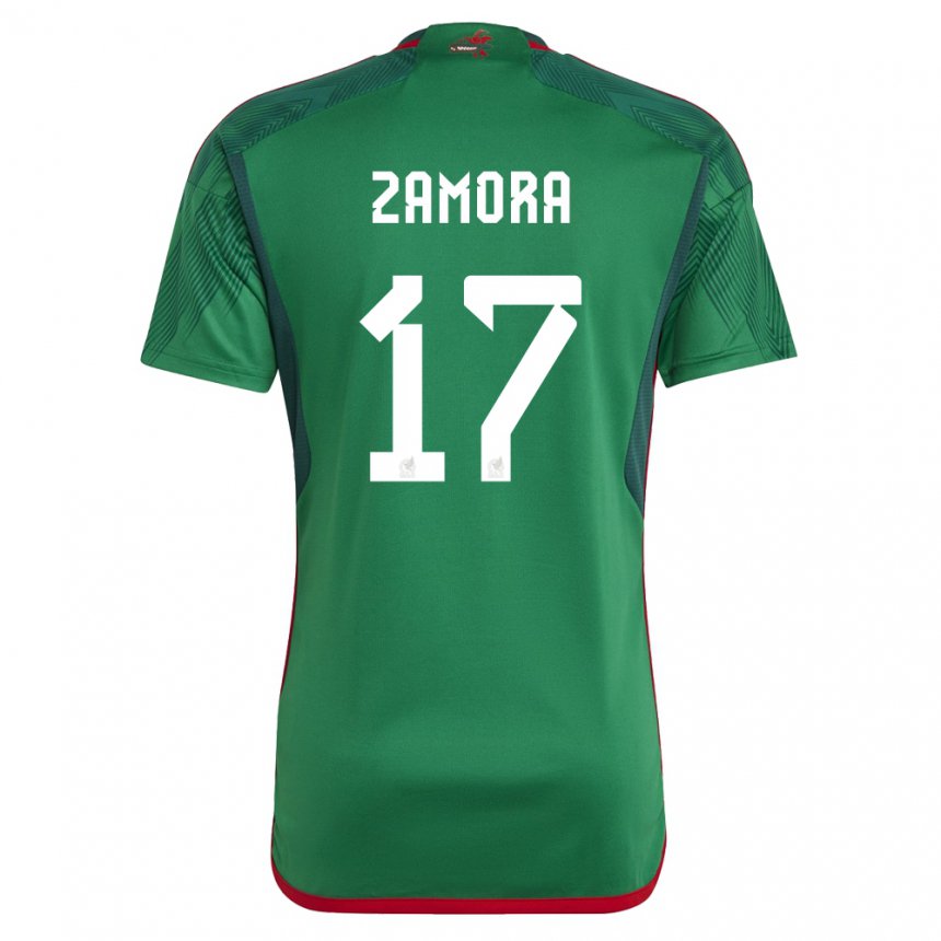 Kinder Mexikanische Saul Zamora #17 Grün Heimtrikot Trikot 22-24 T-shirt Österreich