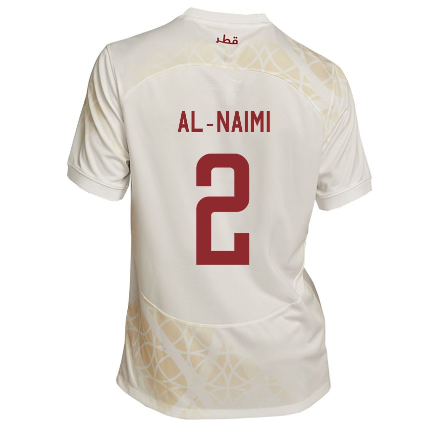 Kinder Katarische Amna Al Naimi #2 Goldbeige Auswärtstrikot Trikot 22-24 T-shirt Österreich