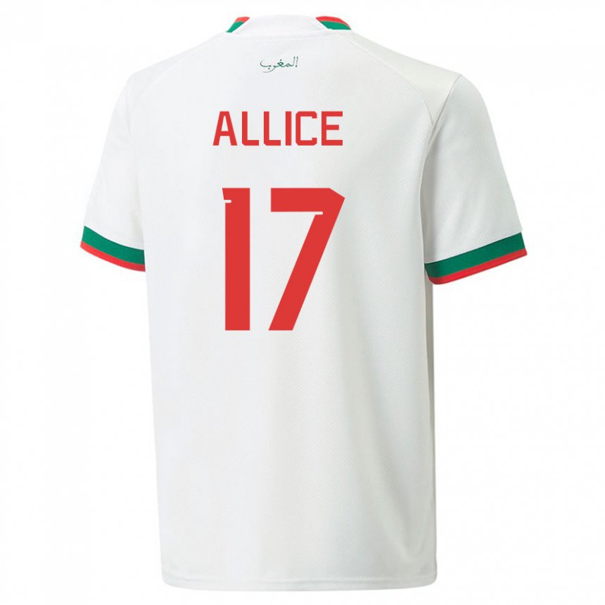 Kinder Marokkanische Eva Allice #17 Weiß Auswärtstrikot Trikot 22-24 T-shirt Österreich
