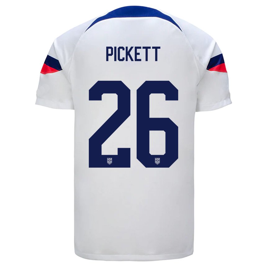 Herren Us-amerikanische Carson Pickett #26 Weiß Heimtrikot Trikot 22-24 T-shirt Österreich