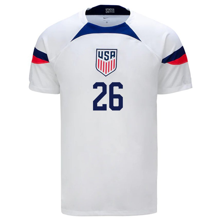 Herren Us-amerikanische Carson Pickett #26 Weiß Heimtrikot Trikot 22-24 T-shirt Österreich