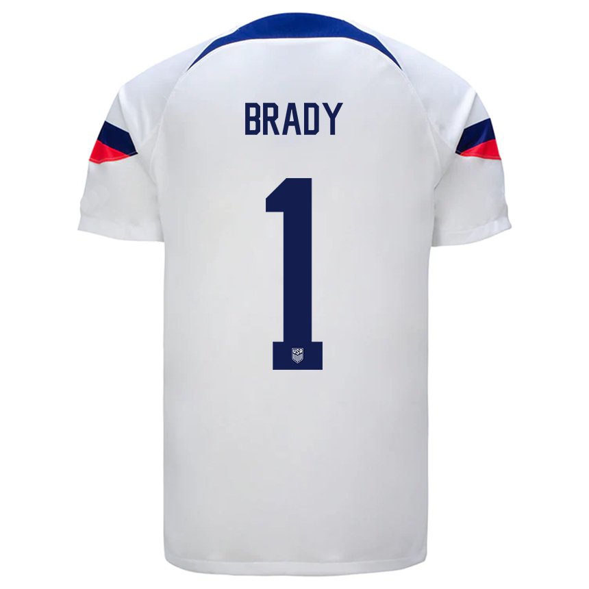 Herren Us-amerikanische Chris Brady #1 Weiß Heimtrikot Trikot 22-24 T-shirt Österreich