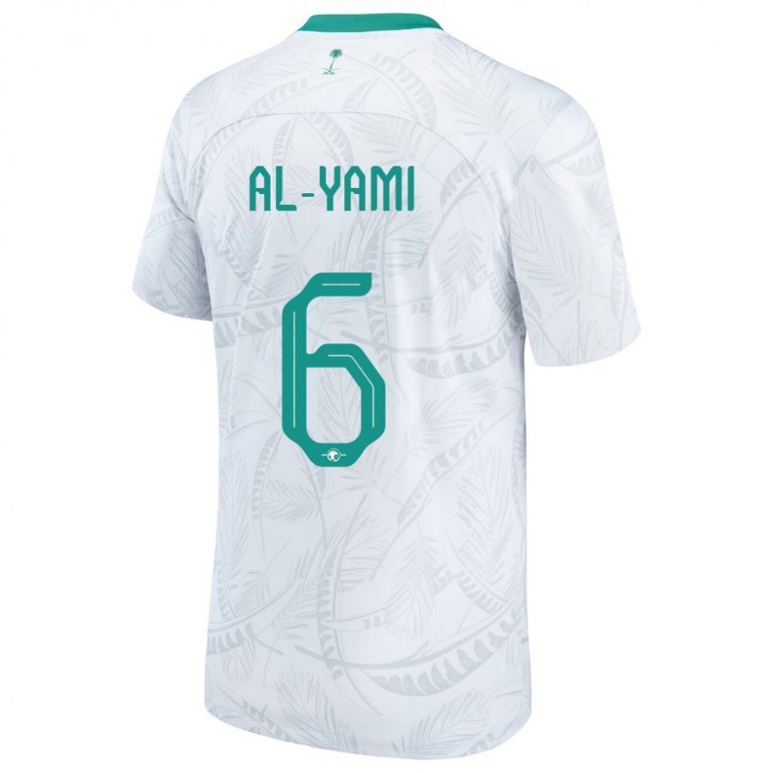 Herren Saudi-arabische Mohammed Al Yami #6 Weiß Heimtrikot Trikot 22-24 T-shirt Österreich