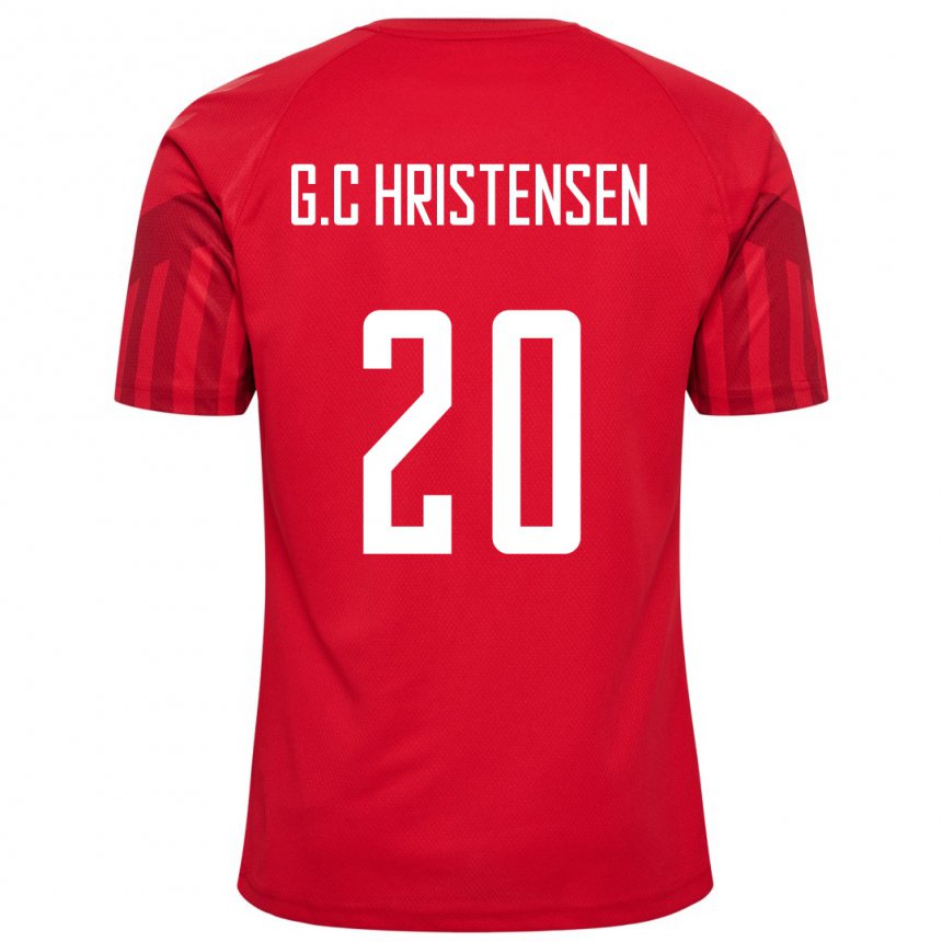 Herren Dänische Gustav Christensen #20 Rot Heimtrikot Trikot 22-24 T-shirt Österreich