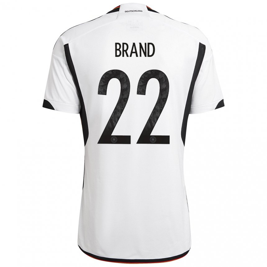 Herren Deutsche Jule Brand #22 Weiß Schwarz Heimtrikot Trikot 22-24 T-shirt Österreich