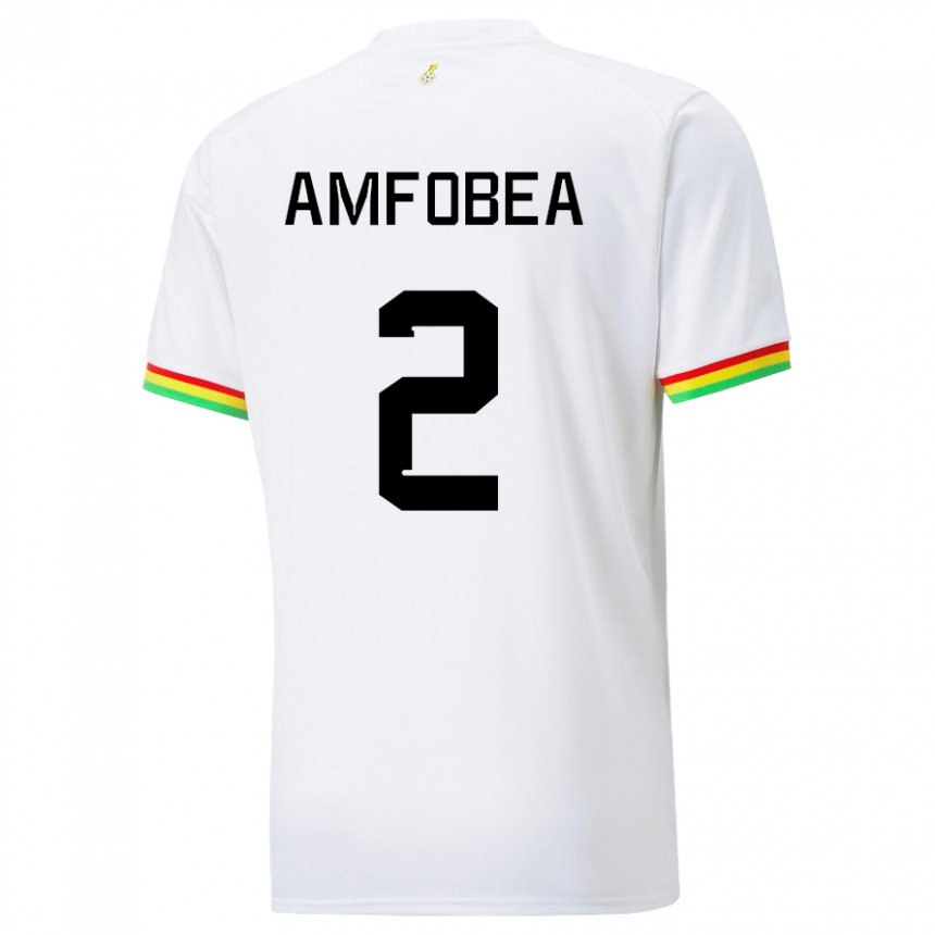 Herren Ghanaische Gladys Amfobea #2 Weiß Heimtrikot Trikot 22-24 T-shirt Österreich