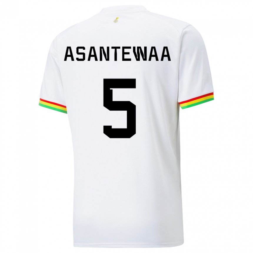Herren Ghanaische Grace Asantewaa #5 Weiß Heimtrikot Trikot 22-24 T-shirt Österreich