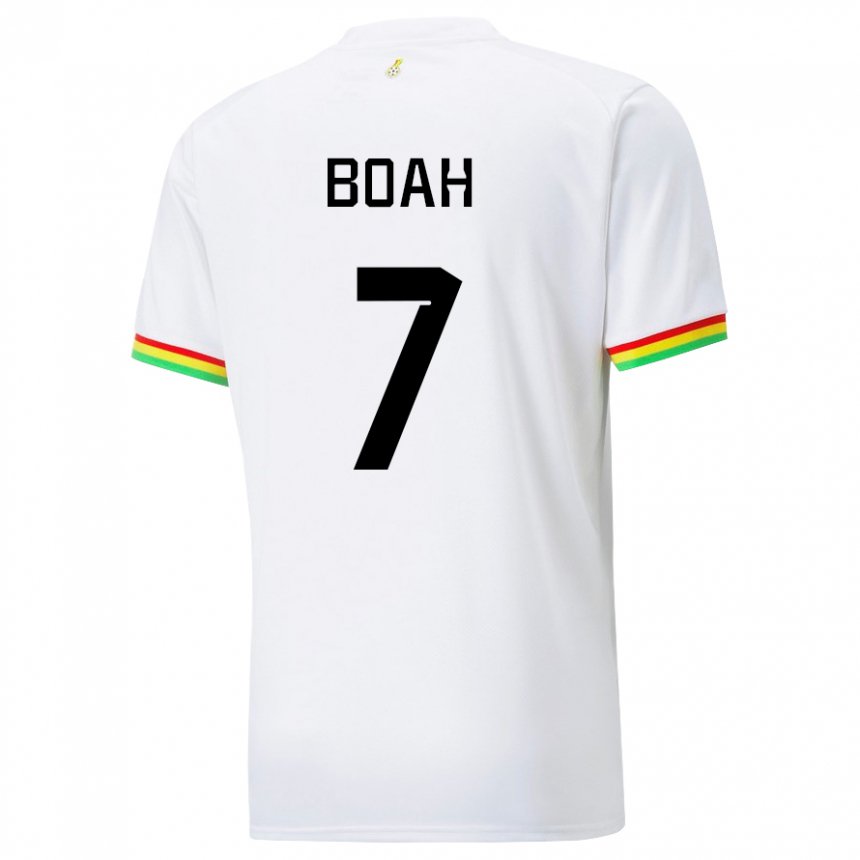 Herren Ghanaische Collins Boah #7 Weiß Heimtrikot Trikot 22-24 T-shirt Österreich