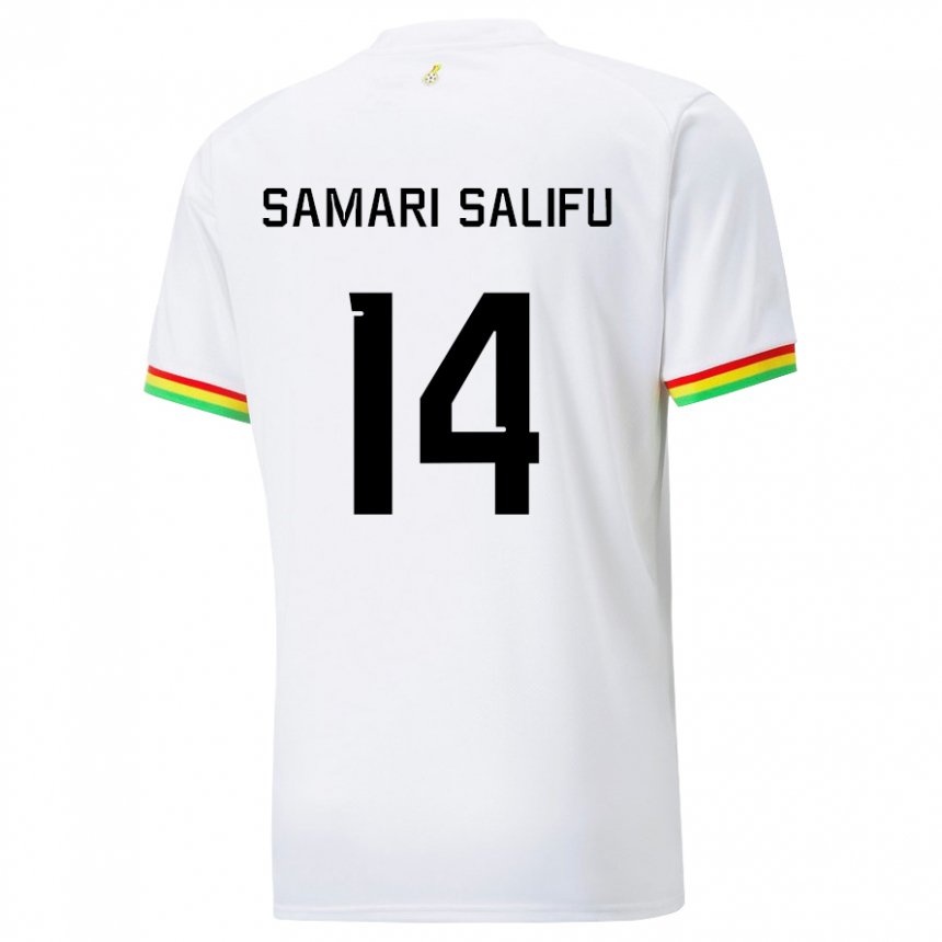 Herren Ghanaische Abass Samari Salifu #14 Weiß Heimtrikot Trikot 22-24 T-shirt Österreich