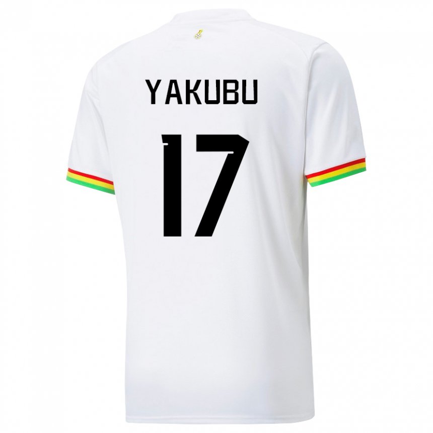 Herren Ghanaische Mustapha Yakubu #17 Weiß Heimtrikot Trikot 22-24 T-shirt Österreich