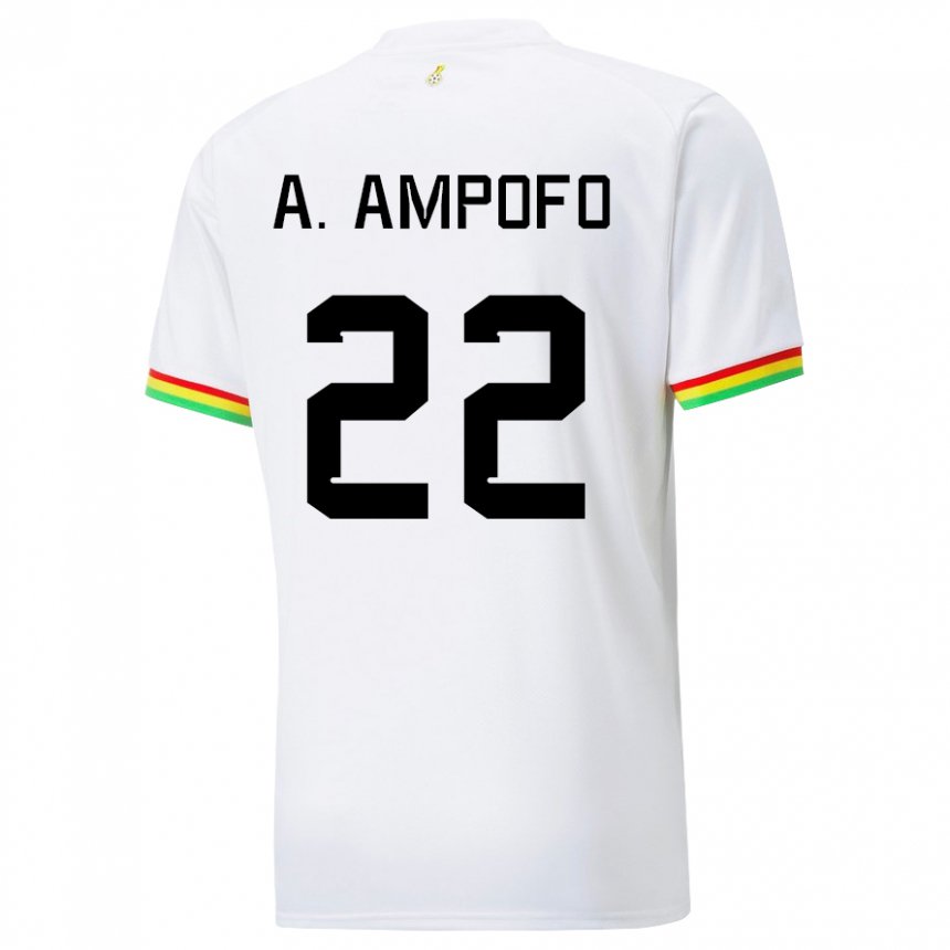 Herren Ghanaische Eugene Amankwah Ampofo #22 Weiß Heimtrikot Trikot 22-24 T-shirt Österreich