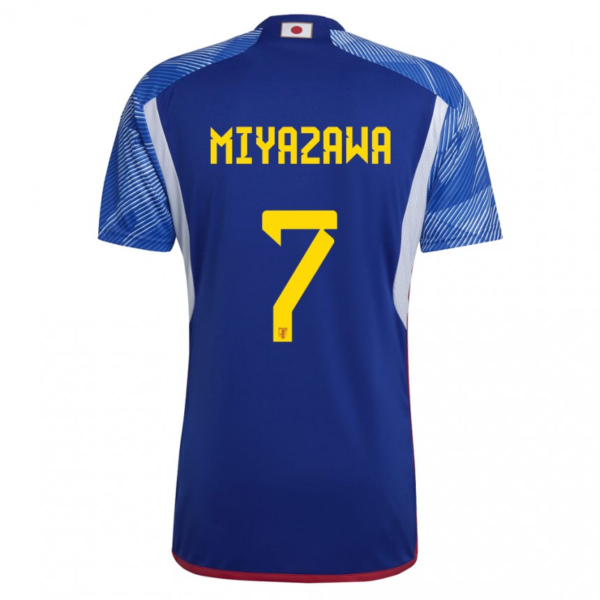 Herren Japanische Hinata Miyazawa #7 Königsblau Heimtrikot Trikot 22-24 T-shirt Österreich