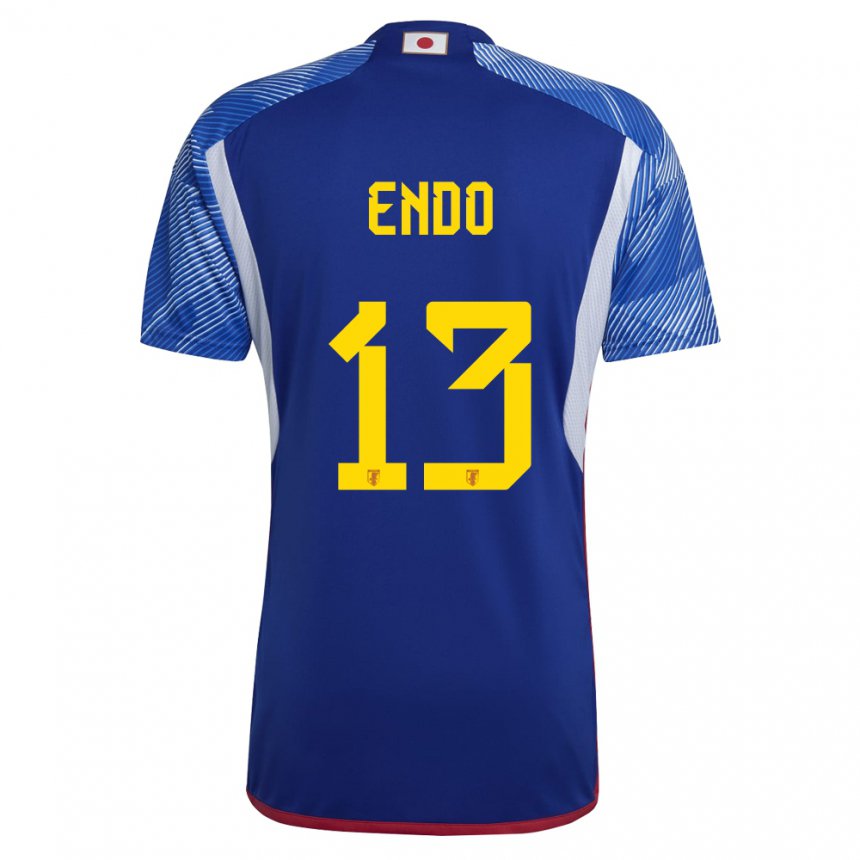 Herren Japanische Jun Endo #13 Königsblau Heimtrikot Trikot 22-24 T-shirt Österreich