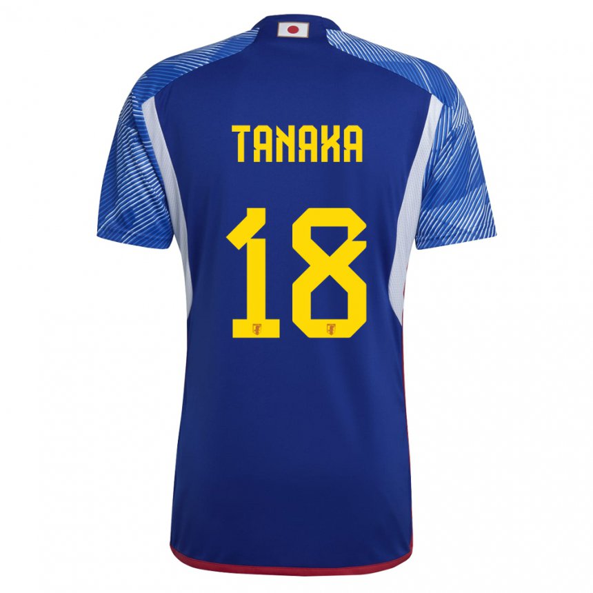 Herren Japanische Momoko Tanaka #18 Königsblau Heimtrikot Trikot 22-24 T-shirt Österreich