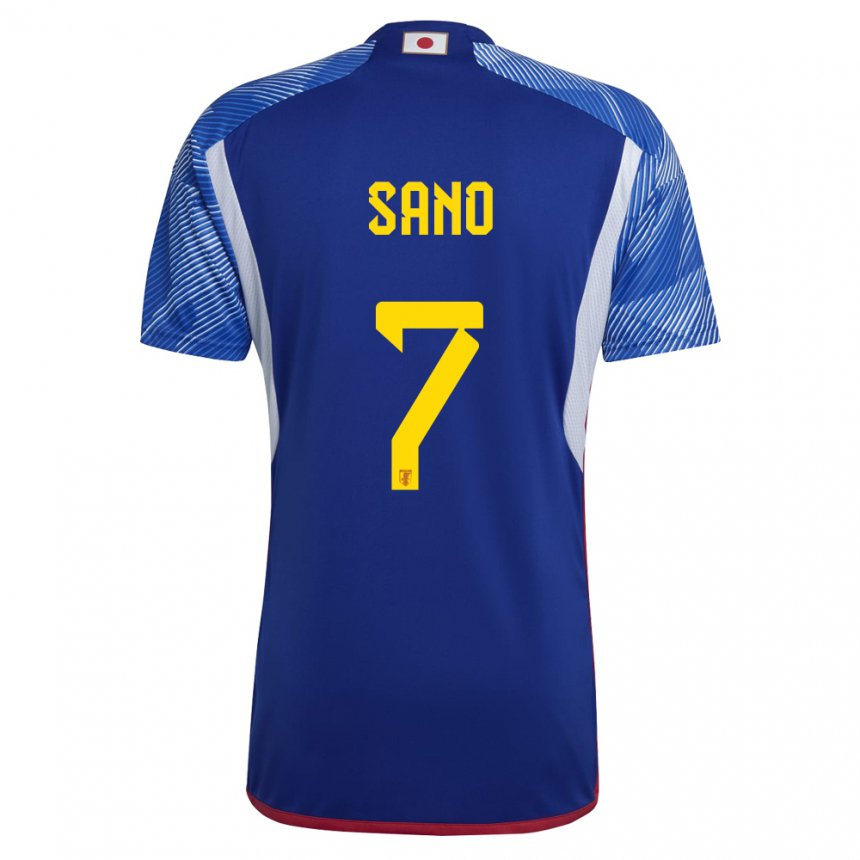 Herren Japanische Kodai Sano #7 Königsblau Heimtrikot Trikot 22-24 T-shirt Österreich