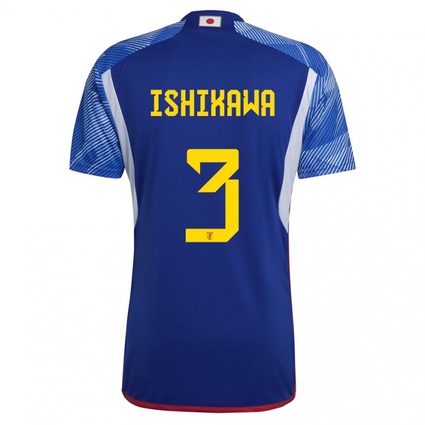 Herren Japanische Seita Ishikawa #3 Königsblau Heimtrikot Trikot 22-24 T-shirt Österreich