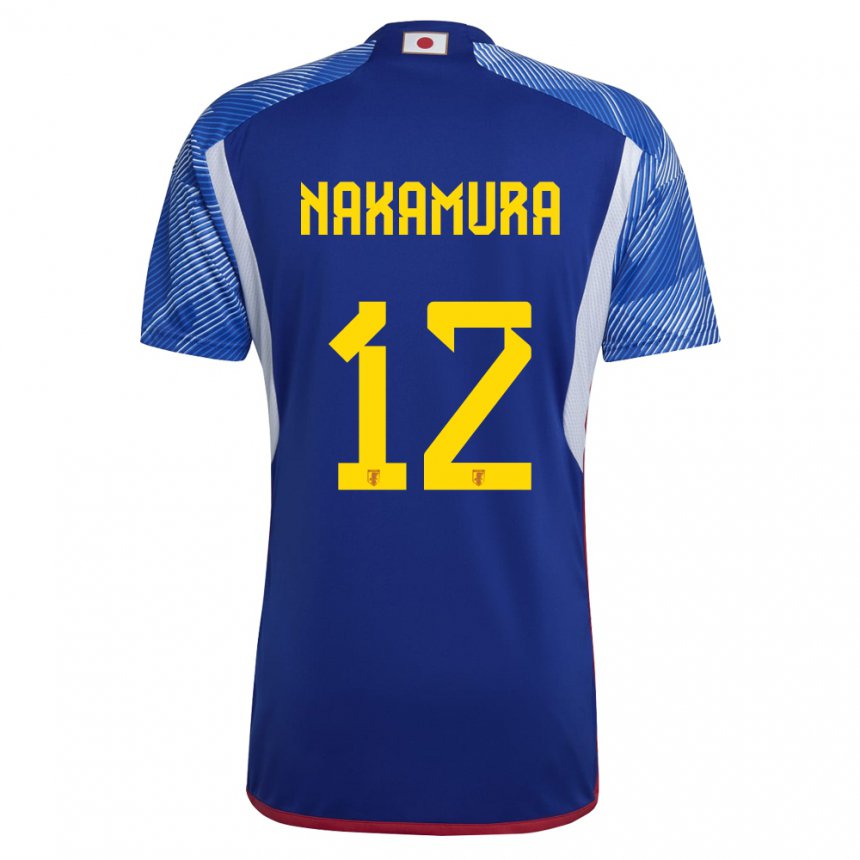 Herren Japanische Keisuke Nakamura #12 Königsblau Heimtrikot Trikot 22-24 T-shirt Österreich