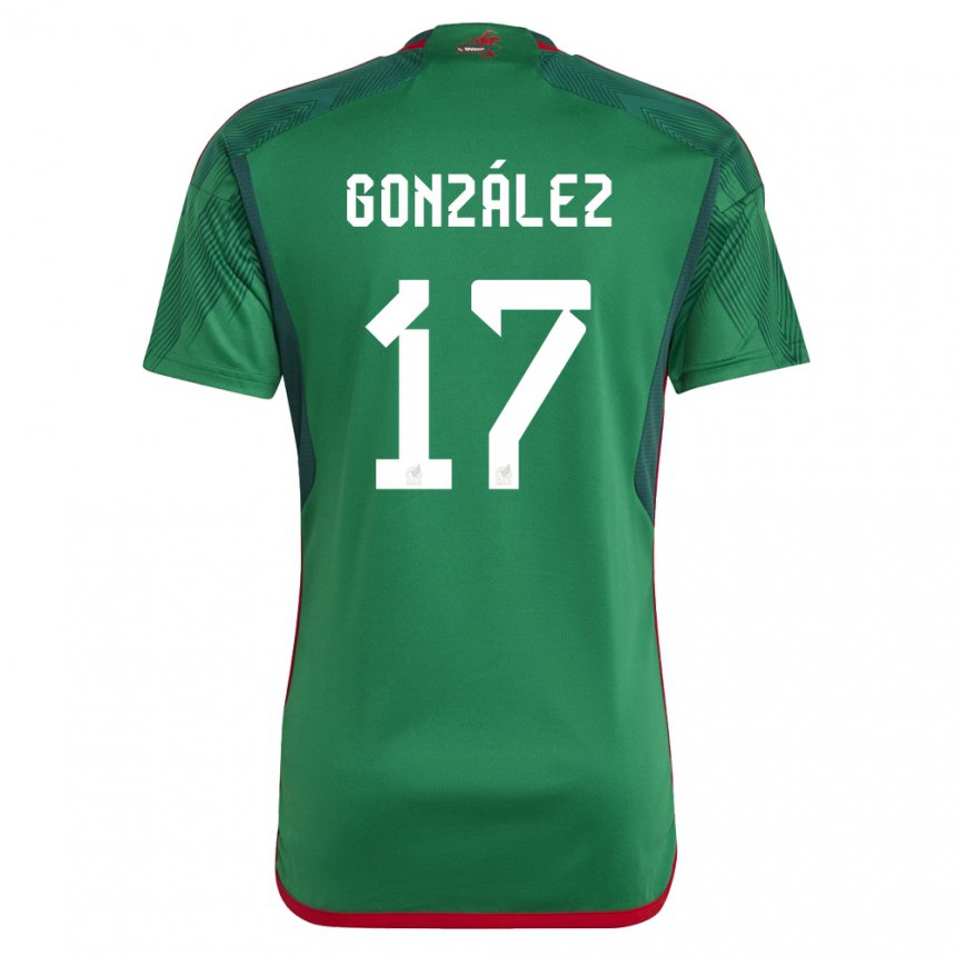 Herren Mexikanische Alison Gonzalez #17 Grün Heimtrikot Trikot 22-24 T-shirt Österreich
