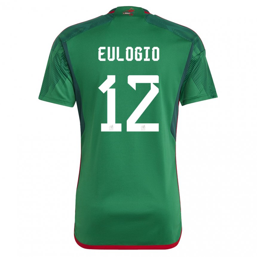 Herren Mexikanische Jose Eulogio #12 Grün Heimtrikot Trikot 22-24 T-shirt Österreich