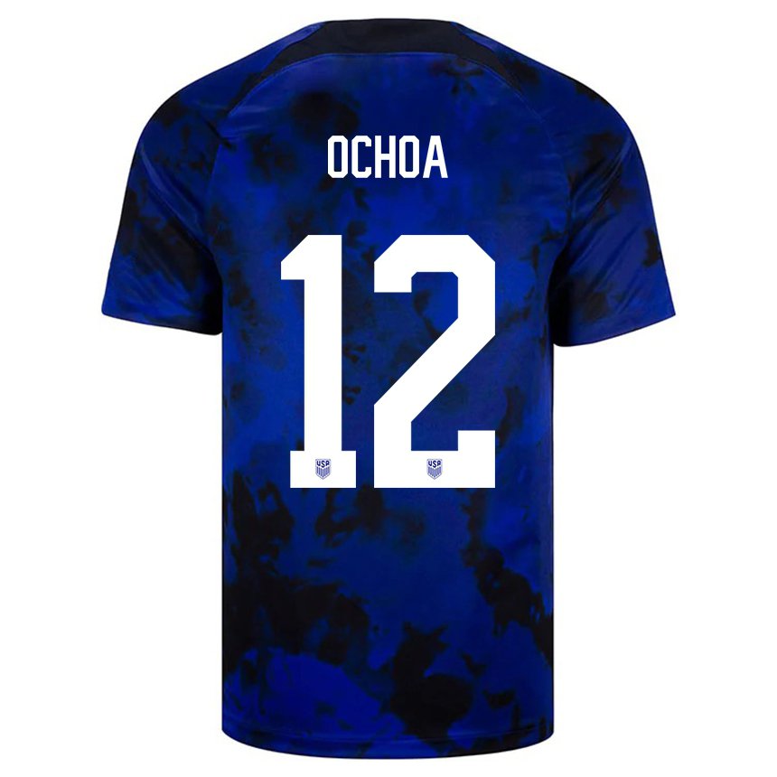 Herren Us-amerikanische Emmanuel Ochoa #12 Königsblau Auswärtstrikot Trikot 22-24 T-shirt Österreich