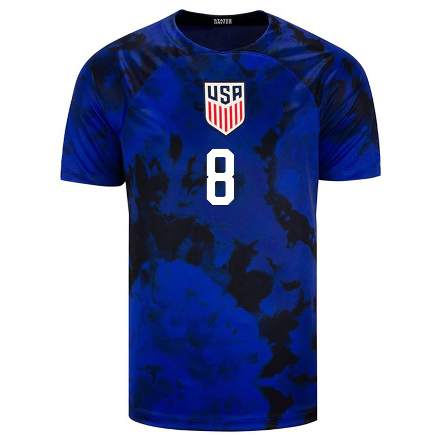 Herren Us-amerikanische Pedro Soma #8 Königsblau Auswärtstrikot Trikot 22-24 T-shirt Österreich