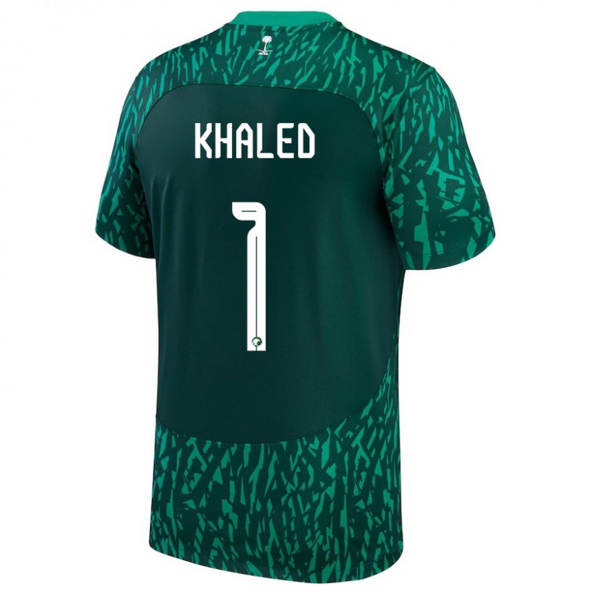 Herren Saudi-arabische Sarah Khaled #1 Dunkelgrün Auswärtstrikot Trikot 22-24 T-shirt Österreich