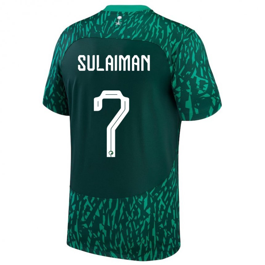Herren Saudi-arabische Mohammed Sulaiman #7 Dunkelgrün Auswärtstrikot Trikot 22-24 T-shirt Österreich