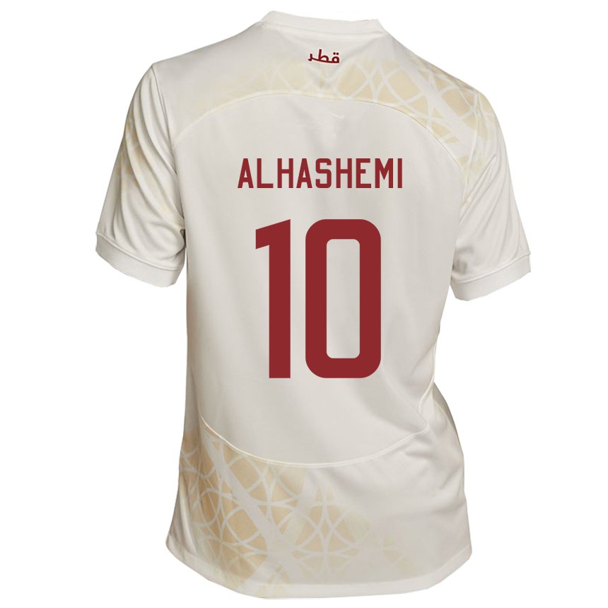 Herren Katarische Suaad Alhashemi #10 Goldbeige Auswärtstrikot Trikot 22-24 T-shirt Österreich