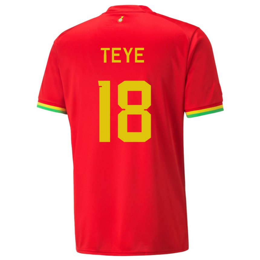 Herren Ghanaische Suzzy Teye #18 Rot Auswärtstrikot Trikot 22-24 T-shirt Österreich