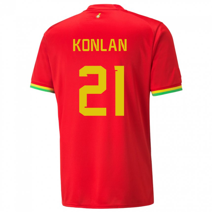 Herren Ghanaische Cynthia Konlan #21 Rot Auswärtstrikot Trikot 22-24 T-shirt Österreich
