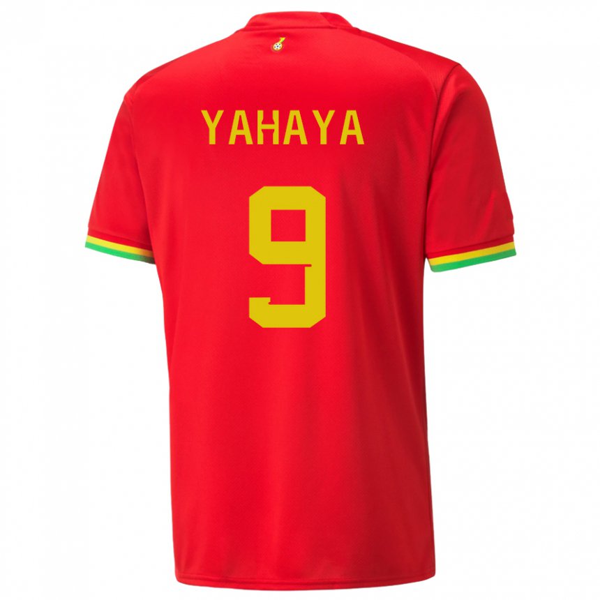 Herren Ghanaische Mohammed Yahaya #9 Rot Auswärtstrikot Trikot 22-24 T-shirt Österreich