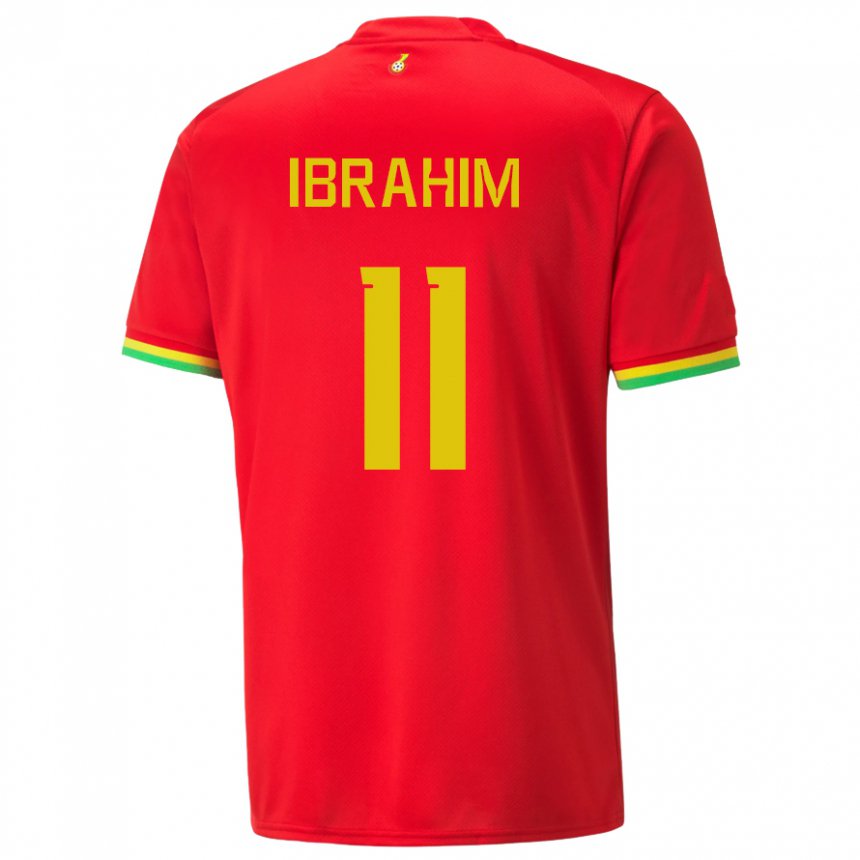Herren Ghanaische Zubairu Ibrahim #11 Rot Auswärtstrikot Trikot 22-24 T-shirt Österreich