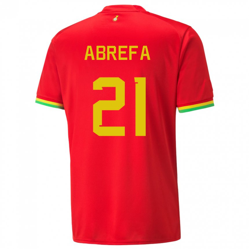 Herren Ghanaische Kelvin Abrefa #21 Rot Auswärtstrikot Trikot 22-24 T-shirt Österreich