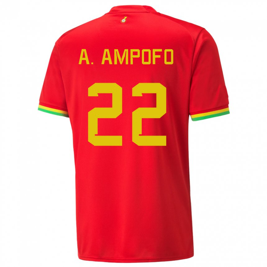 Herren Ghanaische Eugene Amankwah Ampofo #22 Rot Auswärtstrikot Trikot 22-24 T-shirt Österreich