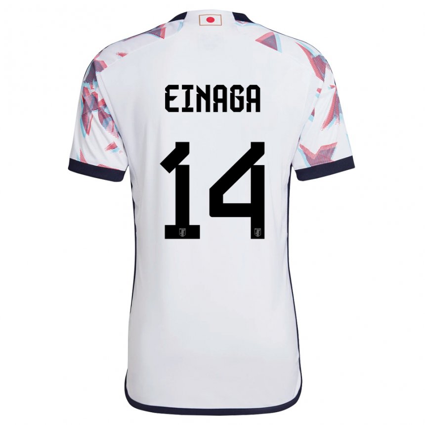 Herren Japanische Takatora Einaga #14 Weiß Auswärtstrikot Trikot 22-24 T-shirt Österreich