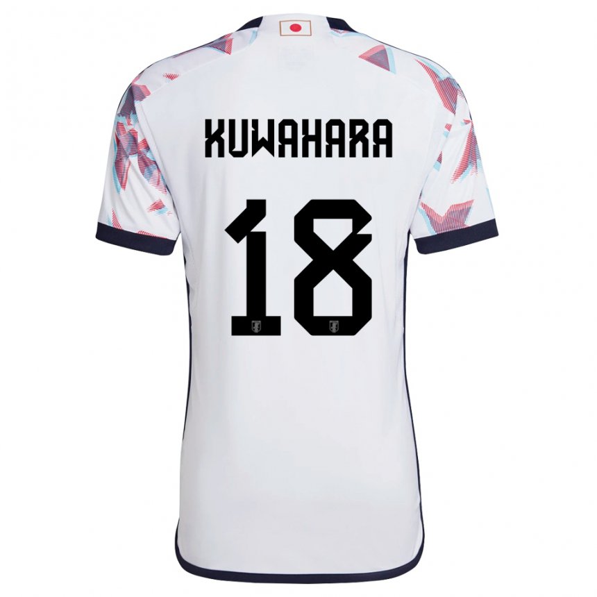 Herren Japanische Rikuto Kuwahara #18 Weiß Auswärtstrikot Trikot 22-24 T-shirt Österreich
