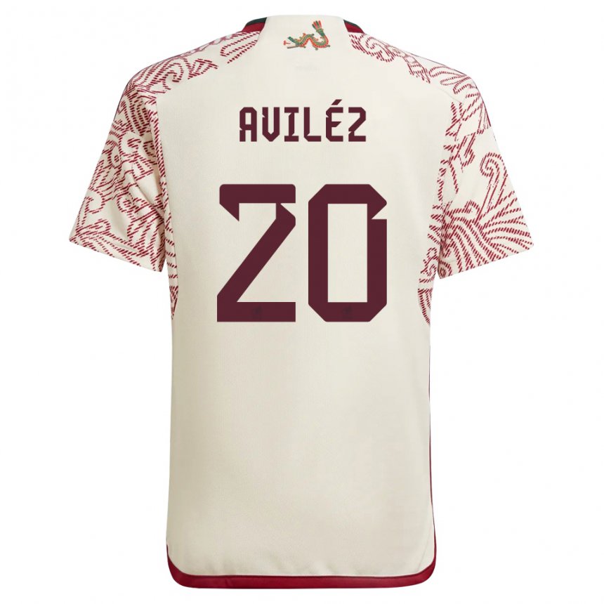 Herren Mexikanische Aylin Avilez #20 Wunder Weiß Rot Auswärtstrikot Trikot 22-24 T-shirt Österreich