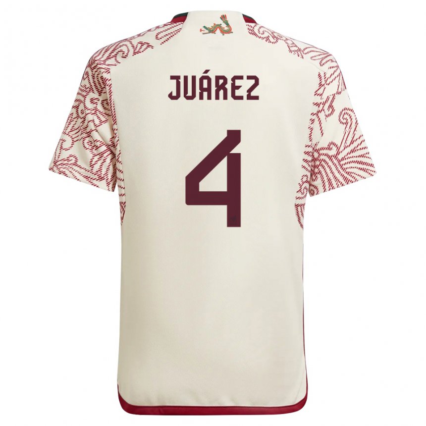 Herren Mexikanische Ramon Juarez #4 Wunder Weiß Rot Auswärtstrikot Trikot 22-24 T-shirt Österreich