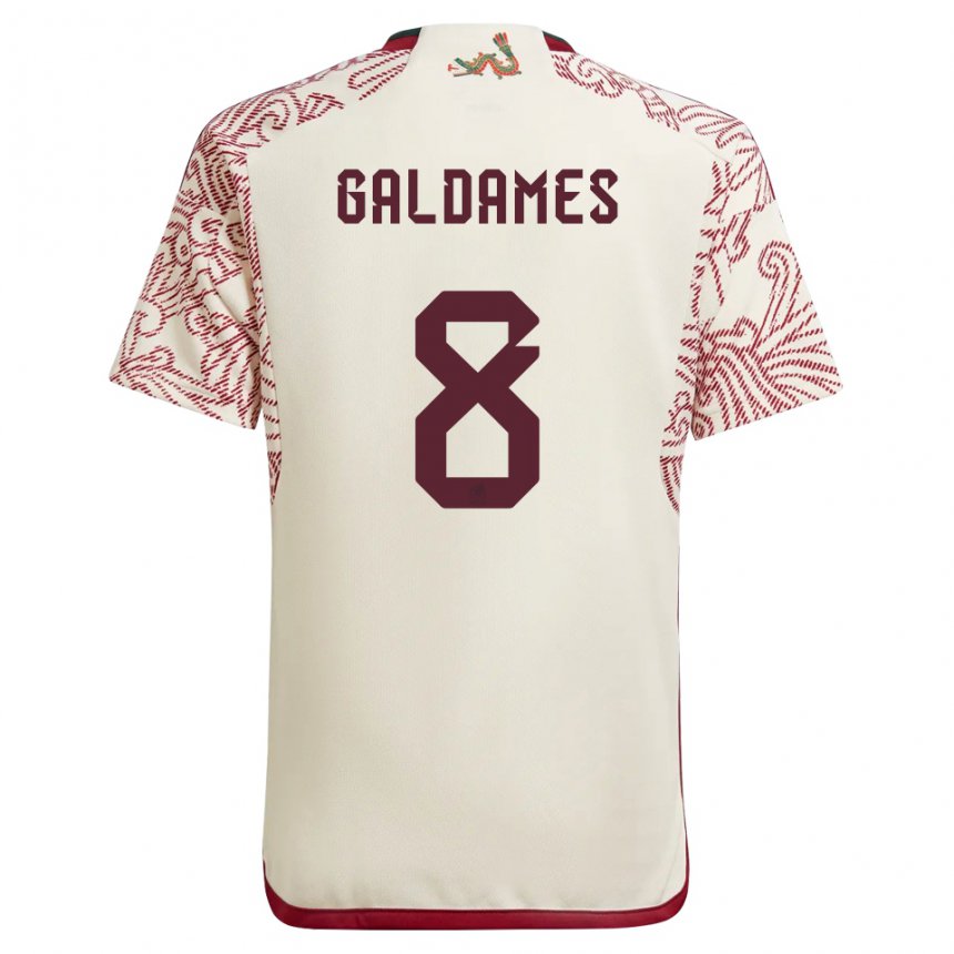 Herren Mexikanische Benjamin Galdames #8 Wunder Weiß Rot Auswärtstrikot Trikot 22-24 T-shirt Österreich