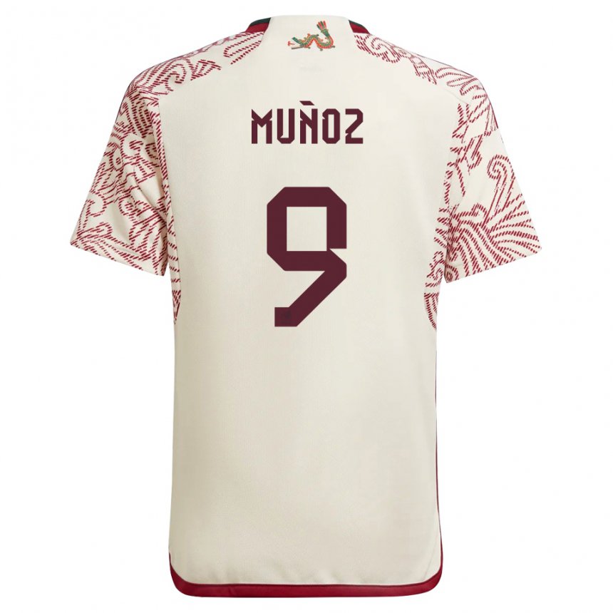 Herren Mexikanische Santiago Munoz #9 Wunder Weiß Rot Auswärtstrikot Trikot 22-24 T-shirt Österreich
