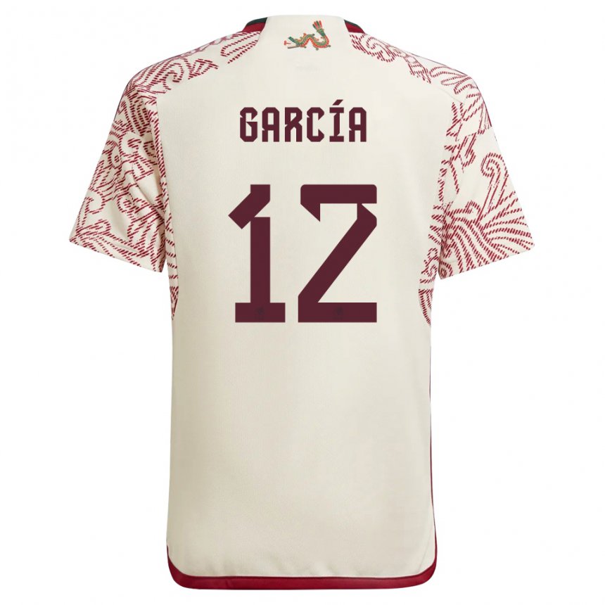 Herren Mexikanische Eduardo Garcia #12 Wunder Weiß Rot Auswärtstrikot Trikot 22-24 T-shirt Österreich